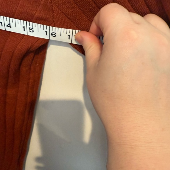 Women's V-Neck Button Sweater - Rust - Picture 5 of 6